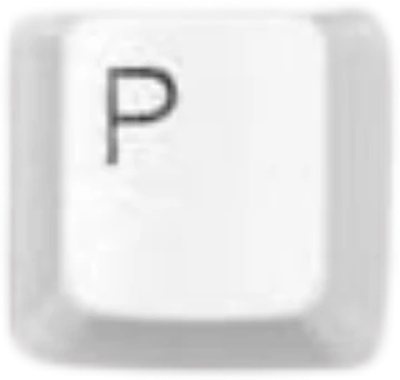 A P keycap